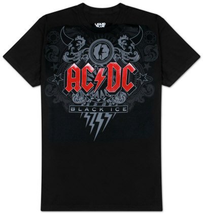 AC/DC - Black Ice T-Shirt, L - Black\ Ringer