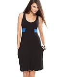 INC International Concepts Dress, Sleeveless Draped Jersey Black XL