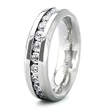 Titanium CZ Eternity Band (Sizes 6-8)