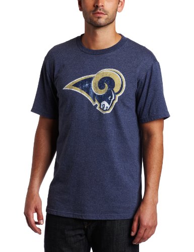 NFL Men's St. Louis Rams Vintage Logo III Short Sleeve Basic Tee (Athletic Navy Heather, Large)