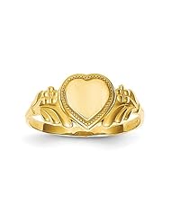14k Polished Heart Baby Ring