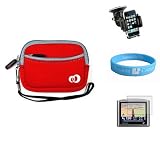 accessories Protective Soft Neoprene Carry Case  for Magellan Roadmate 1420 4350 1412 1430 4370 2036 4.3 Inch Widescreen Portable GPS Navigator + Screen Protector + GPS Car Mount + Sumaclife Tm Wisdom*courage Wristband