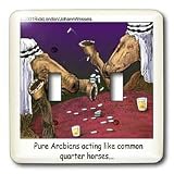 Londons Times Funny Animals Cartoons - Horse Gambling - Light Switch Covers - double toggle switch