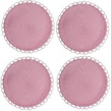 Chelsea Round Woven Placemats, Set of 4 in Pink