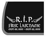 CUSTOM RIP Car Decal / Sticker
