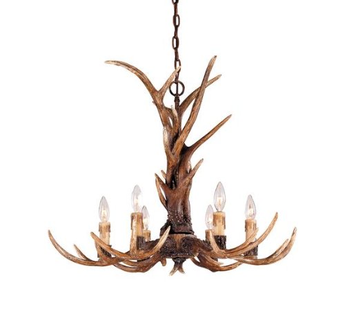 Savoy House 1-40017-6-56 Blue Ridge Collection 6-Light Chandelier, New Tortoise Shell Finish