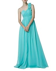 Chiffon One Shoulder Lace-Up Evening Dress/Bridesmaid Dress  with a Brush/Sweep Train 