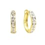 Diamond Fascination 14K Gold Diamond Accent Round Hinged Hoop Earrings