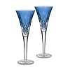 Waterford� Crystal Lismore Sapphire Flute Pair