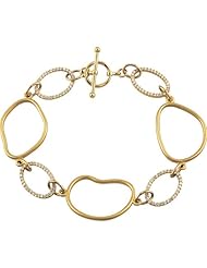 Jewelplus Designer 5/8ct tw Diamond Open Silhouette 14K Yellow Gold 8" Bracelet