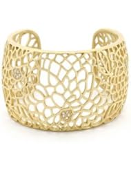 Matte Gold Floral Filigree Cuff Bracelet