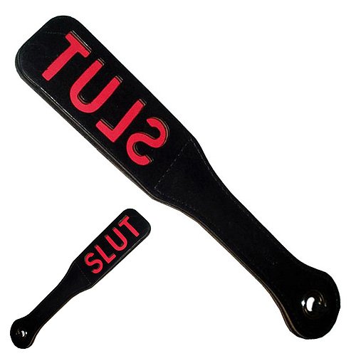 12 Leather Slut Impression Paddle