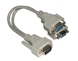 FreeLogix - 1 PC to 2 VGA SVGA Monitor Y Splitter Cable / Lead
