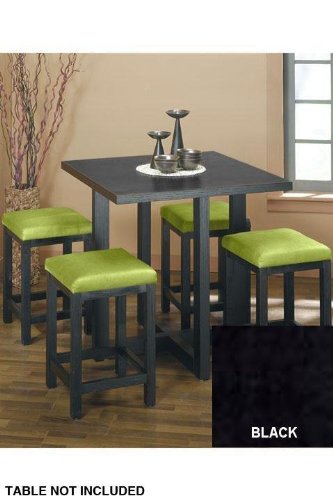 Set Of Four Square FOUR BLACK
