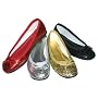 Girls Dimensional Glitter Bow Flats Shoes