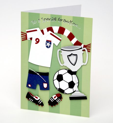 Football Kit Grandson Birthday Card