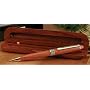 Genuine Rosewood Ballpoint Pen in Wood Gift Box from the Hanover Collection by Alex Navarre