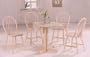 5 Piece White Wash Table Set By Coaster Furniture