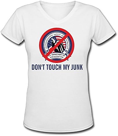 Women Usa Eagle Don't Touch My Junk Cotton Tshirt