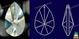 Swarovski Strass Crystal Pear Shape With Lazer Logo Etched 76mm # 8731-76