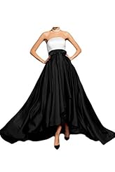 Strapless Colorblocking Satin Prom Dress/Party Dress 