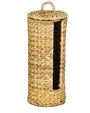 Whitney Design ML-6690 All-Natural Woven-Banana-Leaf Toilet-Tissue Holder with Lid