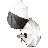 Umbrella, RUT White Satin w/Removable Black Cover 45
