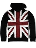 in the attic(インジアティック) アメカジ メンズ パーカー ユニオンジャック スカル パーカ 黒 L bia375