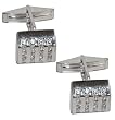 Cufflinks Pair Sterling Silver Zircon Gemstone (cflng234)