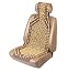 Custom Accessories 17360 Cushion Beaded Seat Natural Wood Color