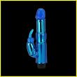 Bath Time Bunny Waterproof Rabbit Vibrator Blue