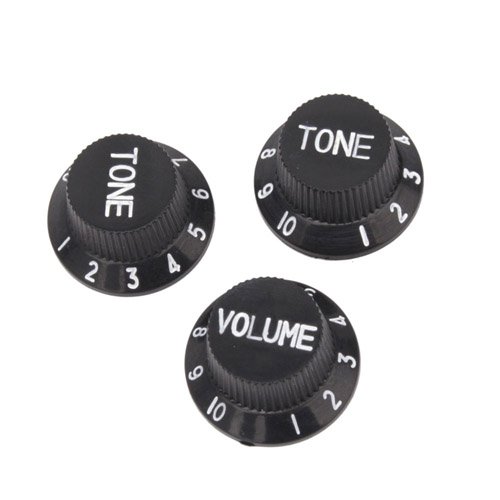 3pcs Speed Volume Tone Knob for Electric Guitar Set Black