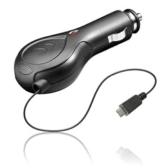 Wicked Chili KFZ-Ladekabel Autoladekabel 12V / 24V ausziehbar f�r LG Handy P500 OPTIMUS ONE / E720 OPTIMUS CHIC KFZ Lader mit Aufrollmechanismus (12V / 24V, Kabelrolle, schwarz)
