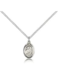 .925 Sterling Silver Saint St. Jude Thaddeus Medal Pendant 1/2 x 1/4 Inches Desperate Situations-9060- Comes with a .925 Sterling Silver Lite Curb Chain Neckace And a Black velvet Box
