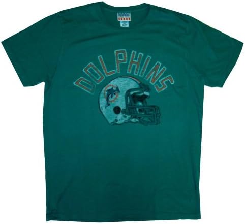 Miami Dolphins Helmet USA NFL Junk Food Vintage Style Football Adult T-Shirt Tee