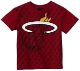 NBA Boys Miami Heat Short Sleeve Tee "Organized Chaos" - R269Oihe (Rio Red, 5/6)