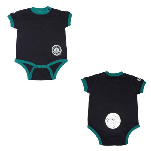 MLB Seattle Mariners Baby / Infant One-Piece Bodysuit / Romper / Onesie - Blue (Size: 3/6)