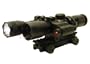 4x30 Tactical Scope AR15 Flat top riser tri-ring mount with strobe flashlight and laser sight