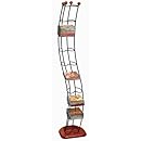 Atlantic Wave 1316 110 CD Tower (Black Steel/Cherry Wood Base )
