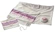 Tallit Savionne - Shades of Light Purples and Pinks - by Galilee Silks ( 20x72 " )