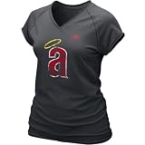 Nike Los Angeles Angels of Anaheim Ladies Black Cooperstown Bases Loaded T-shirt