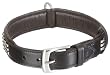 Nobby 78469-99 Leder Hundehalsband "MALECO" L: 55 cm, B: 30 mm, schwarz-braun