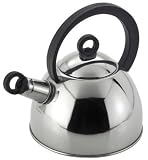 1.5 Litre Traditional Gas Stove Hob Whistling Kettle in Stainless Steel