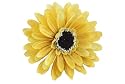 VIVAZ Silk Floral Napkin Ring, Gerbera Daisy, Yellow, Set of 12