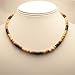 Surfer Necklace Made from Dark Brown, Light Brown and Tiger Brown Coco Beads, Barrel Lock