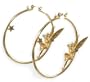 Beautiful 18kgp Kidada Disney Couture Large Tinkerbell Hoop Earrings ~ COMES IN AUTHENTIC KIDADA DISNEY COUTURE POUCH!