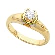 14K Yellow Gold Diamond Engagement Ring - 0.48 Ct.