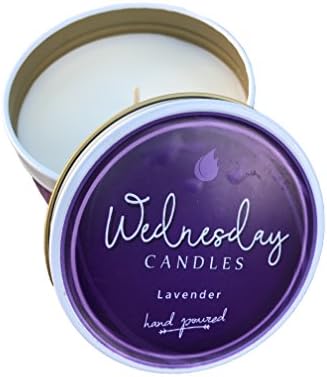 Wednesday Candles Natural Soy Wax Scented Candle, Hand-Poured, Made in USA (Lavender)