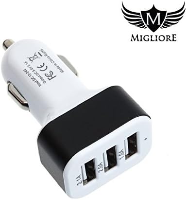 Extremely Fast 5.1A 3 USB Car Charger for iPhone 6S, 6, 6 Plus, Samsung Galaxy, Google Nexus, LG, HTC, Motorola and Others