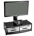 Atacama Remote Control Cantilever 2 Shelf TV Stand - Black